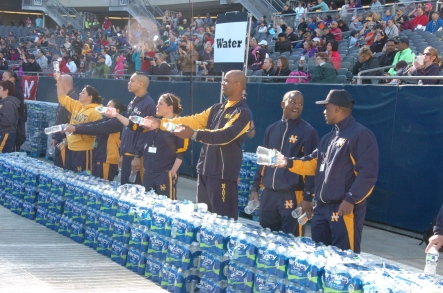 ...and the Navy handed out the water (of course).